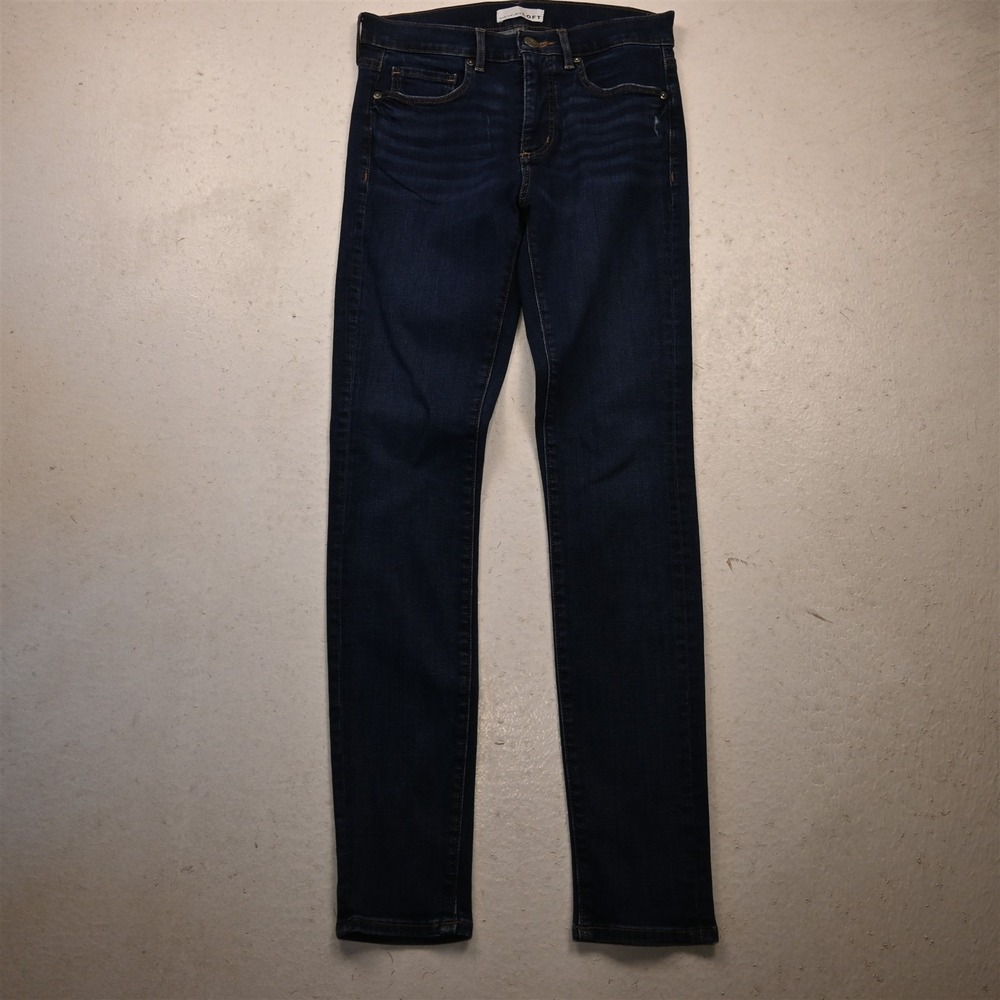 LOFT 2 High Waist Skinny Dark Stretch Denim Womens Jeans